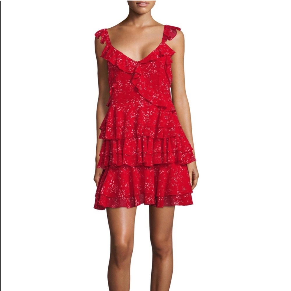 The Kooples Moon Flower Red Dress Size 1
